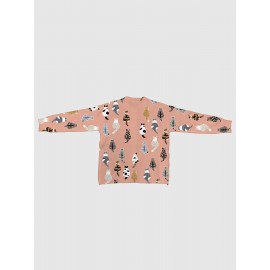 [Playful Design] Plus Size - Women's Lightweight Sweater Jacket - Pastel Pink With Black & White Animal Print, Button-Front Closure, Non-Bulky Long Sleeve Cardigan For Fall/Winter, Everyday & Formal Outfits - Position BK 052032, Fall Fashion, Playful Design, Comfortable Fit, Stylish Outerwear, Fashion Lovers, Cat Cardigan/Sweater For Women, Cardigan For Curvy Women, Curve Cat Print, Cardigans Women Good Quality, Vest Woman Large Size With Sleeve