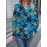 Plus Size Women'S Casual Long Sleeve Button-Up Shirt | Vibrant Abstract Print, Lightweight Stretchy Fabric, Perfect for Spring & Fall, Versatile for Casual Attire