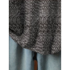 Women'S Plus Size Oversized Floral & Rooster Print Sweater - Soft Round Neck Long Sleeve Pullover Sweater, Cozy Loose Fit Casual Winter Sweater for Fall/Winter, Easy Care Everyday Sweater for Women (No Buttons/Zippers)