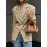 Women's Elegant Solid Color H-Line Suit Blazer - Button Front Lapel Jacket, Machine Washable Winter Winter Professional Attire for, Business Meetings & Formal Events (No Required)