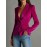 Women's Slim-Fit Blazer Jacket - X-Line Single-Breasted Suit Coat, Solid Color Professional & Party Wear, Hand Washable Fall/Winter Outerwear for Business Casual & Social Events (No Required) - Elegant Tailored Jacket for