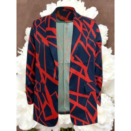 Women's Lightweight Blazer Suit Jacket - Short Office Blazer with Open Front & Single-Breasted, Loose Fit Long Sleeve Coat for Professional Work Attire, Blazer Suit (Machine Washable, All-Season) - OL Suit Essential for Spring/Fall