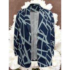 Women's Lightweight Blazer Suit Jacket - Short Office Blazer with Open Front & Single-Breasted, Loose Fit Long Sleeve Coat for Professional Work Attire, Blazer Suit (Machine Washable, All-Season) - OL Suit Essential for Spring/Fall