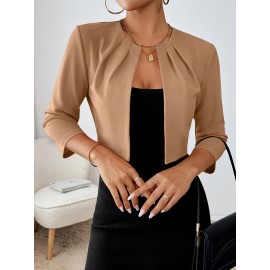 Women'S Stylish Pleated Collar Blazer