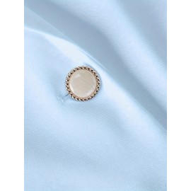 Women'S Lightweight Blazer - Elegant H-Silhouette Office Jacket, Non-Stretch Fabric, Three-Quarter Sleeve Blazer for Women, Professional & Casual Outfits (Spring/Fall/Summer) - Easy-Care Business Coat, Spring Summer Wear, Lace Trim Detailing, Fall Wardrobe, Breathable Material, Working Women